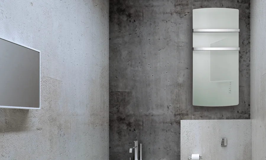 Termo arredo con barra porta salviette Deva bianco