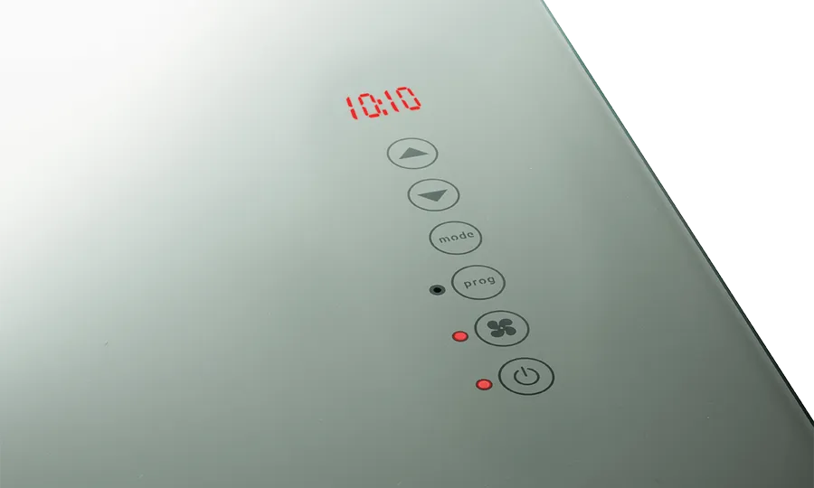 Dettaglio comandi a sfioramento frontali Deva