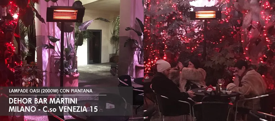 Oasi su piantana per il bar Martini di Milano