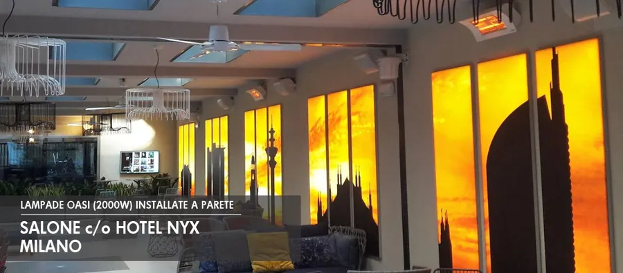 Oasi bianco nel salone di un hotel a Milano