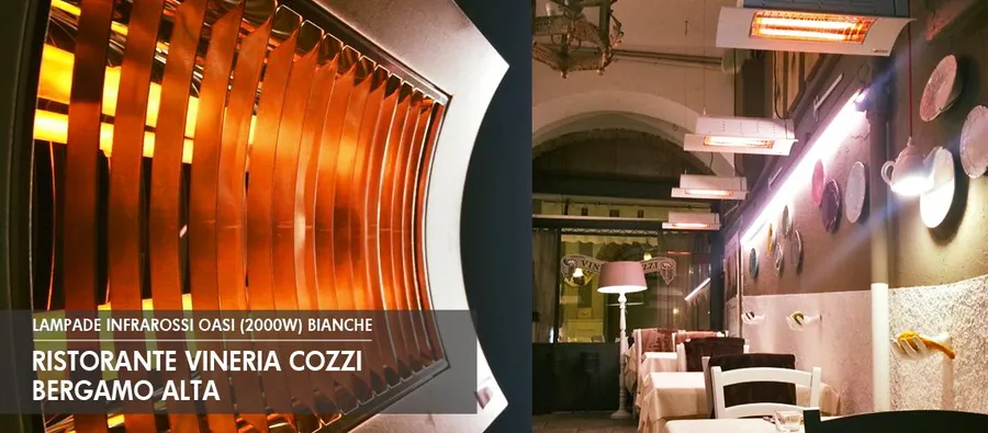 Oasi bianca sospesa ristorante Cozzi a Bergamo