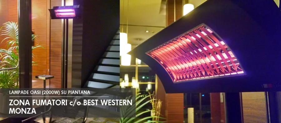 Oasi su piantana per la zona fumatori di un hotel
