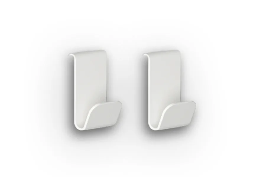 Ganci appendi accappatoio bianchi da applicare alle barre di Onsen