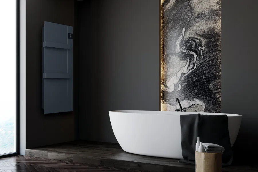 Radiatore da bagno asciuga salviette Onsen in colore antracite